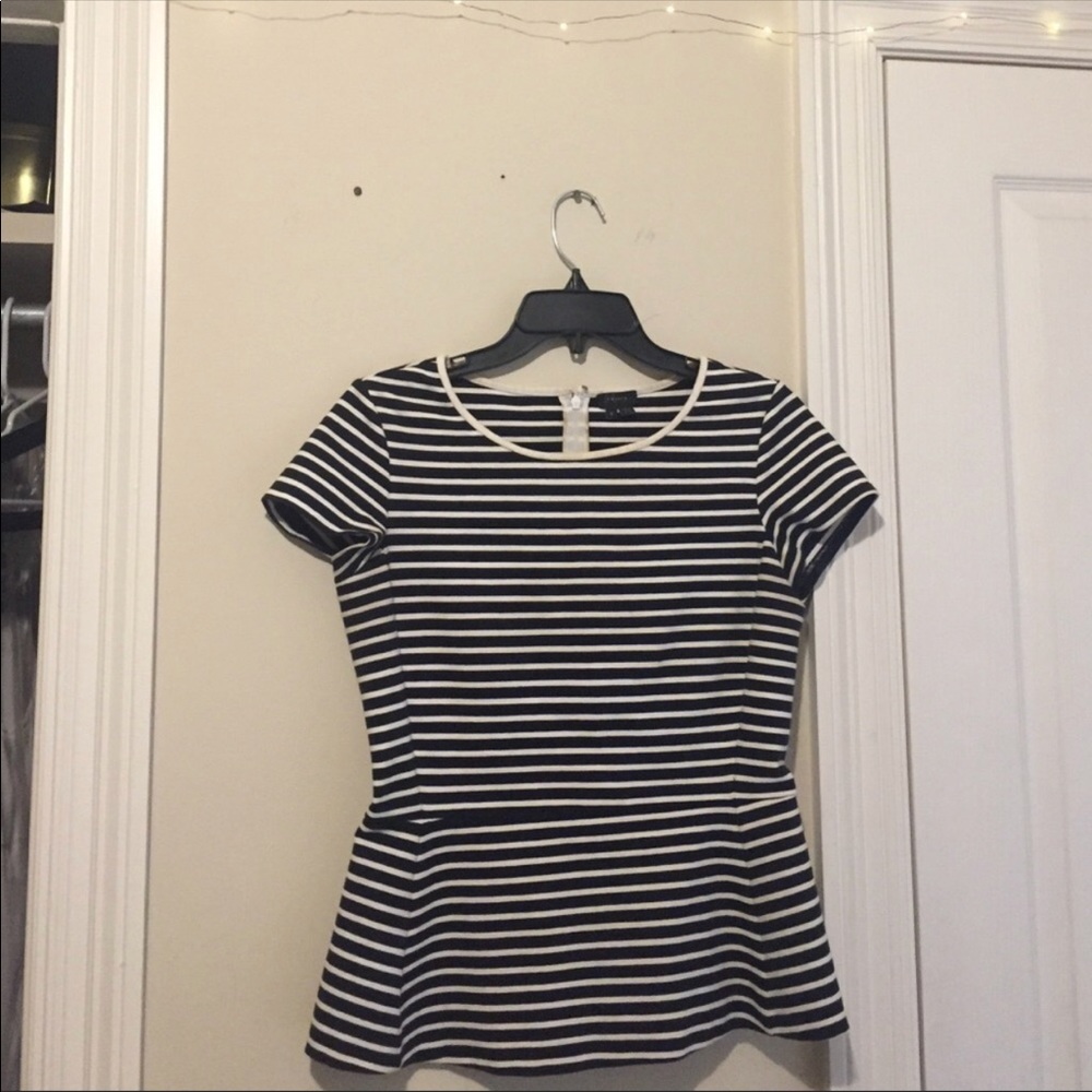 Striped Peplum Top 🤩